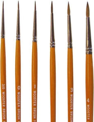Wooster Brush - #1 Sable Artist's Paint Brush - 3/32" Wide, 5/16" Bristle Length, 5-45/64" Plastic Handle - Industrial Tool & Supply
