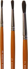 Wooster Brush - #7 Camel Hair Artist's Paint Brush - 3/16" Wide, 3/4" Bristle Length, 5-11/16" Plastic Handle - Industrial Tool & Supply