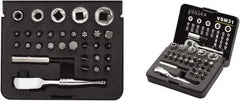 VEGA Industries - 31 Piece, 1/4" Drive Screwdriver Bit Set - #1 to #3 Phillips, 9/64 to 5/16" Hex, T8 to T40 Torx, #1 to #3 Square Recess - Industrial Tool & Supply