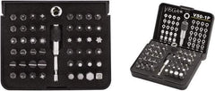VEGA Industries - 50 Piece, 1/4" Drive Screwdriver Bit Set - #0 to #3 Phillips, 1/16 to 5/16" Hex, T5 to T40 Torx - Industrial Tool & Supply