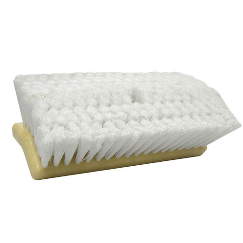 10″ Bi-Level Scrub Brush, Flagged White Polystyrene Fill - Industrial Tool & Supply
