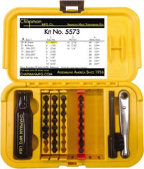 Chapman - 29 Piece, 1/4" Drive Screwdriver Bit Set - #1 & #2 Phillips, 0.05 to 1/4" Hex - Industrial Tool & Supply