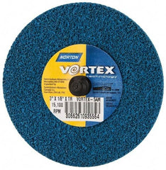 Norton - 3" Medium Grade Aluminum Oxide Deburring Disc - Quick Change Connection - Industrial Tool & Supply