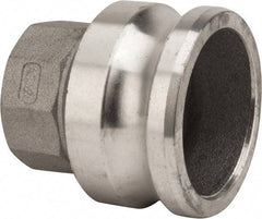 Value Collection - 3" Aluminum Cam & Groove Suction & Discharge Hose Male Adapter Female NPT Thread - Part A, 2" Thread, 500 Max psi - Industrial Tool & Supply