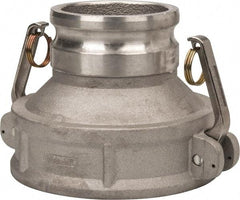 Value Collection - 6" Aluminum Cam & Groove Suction & Discharge Hose Female Coupler Male Adapter - 4" Thread, 300 Max psi - Industrial Tool & Supply
