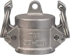 Value Collection - 2" Stainless Steel Cam & Groove Suction & Discharge Hose Dust Cap For Use with Adapters - Part DC, 1,000 Max psi - Industrial Tool & Supply