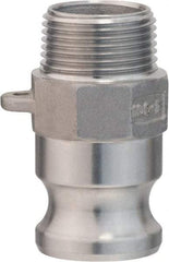 Value Collection - 2" Stainless Steel Cam & Groove Suction & Discharge Hose Male Adapter Male NPT Thread - Part F, 2" Thread, 1,000 Max psi - Industrial Tool & Supply
