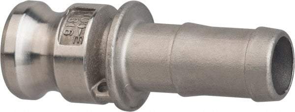 Value Collection - 3" Stainless Steel Cam & Groove Suction & Discharge Hose Male Adapter Hose Shank - Part E, 500 Max psi - Industrial Tool & Supply