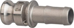 Value Collection - 3" Stainless Steel Cam & Groove Suction & Discharge Hose Male Adapter Hose Shank - Part E, 500 Max psi - Industrial Tool & Supply