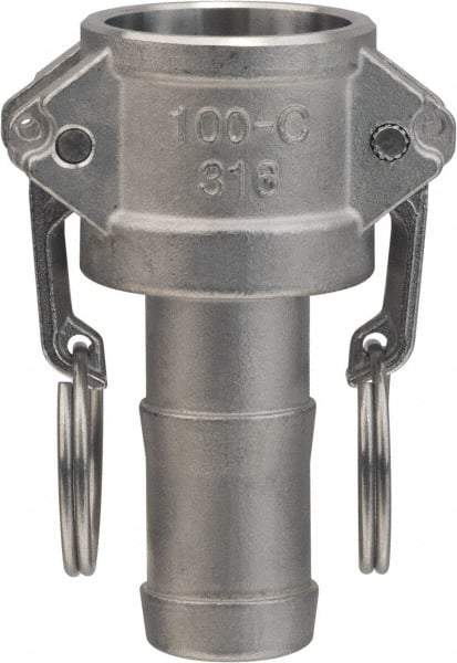 Value Collection - 5" Aluminum Cam & Groove Suction & Discharge Hose Female Coupler Hose Shank - Part C, 300 Max psi - Industrial Tool & Supply