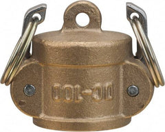 Value Collection - 2" Brass Cam & Groove Suction & Discharge Hose Dust Cap For Use with Adapters - Part DC, 1,000 Max psi - Industrial Tool & Supply