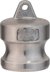 Value Collection - 3" Stainless Steel Cam & Groove Suction & Discharge Hose Dust Plug For Use with Couplers - Part DP, 500 Max psi - Industrial Tool & Supply
