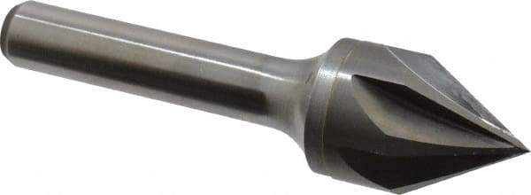 Keo - 3/4" Head Diam, 3/8" Shank Diam, 6 Flute 60° Solid Carbide Countersink - Bright Finish, 2-3/4" OAL, Single End - Industrial Tool & Supply