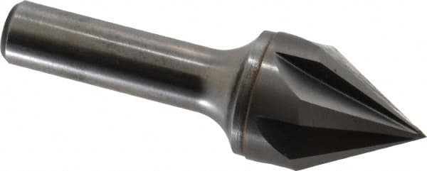 Keo - 1" Head Diam, 1/2" Shank Diam, 6 Flute 60° Solid Carbide Countersink - Industrial Tool & Supply