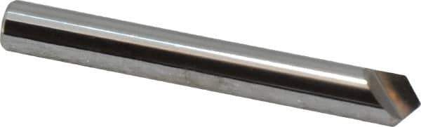 Keo - 1/4" Head Diam, 1/4" Shank Diam, 1 Flute 100° Solid Carbide Countersink - Bright Finish, 2" OAL, Single End - Industrial Tool & Supply