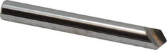 Keo - 1/4" Head Diam, 1/4" Shank Diam, 1 Flute 100° Solid Carbide Countersink - Bright Finish, 2" OAL, Single End - Industrial Tool & Supply