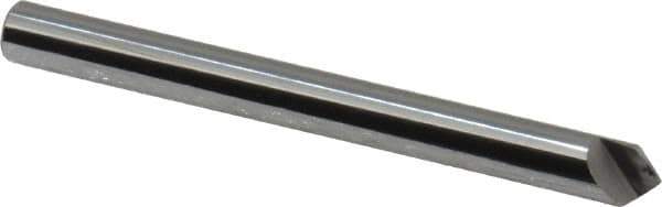 Keo - 3/16" Head Diam, 3/16" Shank Diam, 1 Flute 90° Solid Carbide Countersink - Bright Finish, 2" OAL, Single End - Industrial Tool & Supply