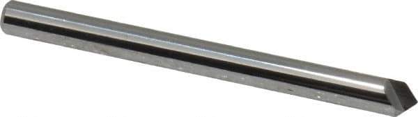 Keo - 1/8" Head Diam, 1/8" Shank Diam, 1 Flute 90° Solid Carbide Countersink - Bright Finish, 1-1/2" OAL, Single End - Industrial Tool & Supply