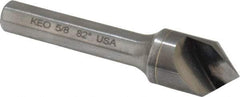 Keo - 5/8" Head Diam, 3/8" Shank Diam, 1 Flute 82° Solid Carbide Countersink - Bright Finish, 2-3/4" OAL, Single End - Industrial Tool & Supply