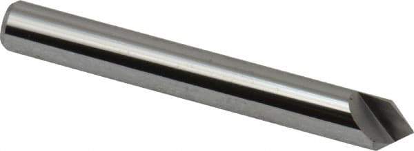 Keo - 1/4" Head Diam, 1/4" Shank Diam, 1 Flute 82° Solid Carbide Countersink - Bright Finish, 2" OAL, Single End - Industrial Tool & Supply