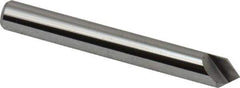 Keo - 1/4" Head Diam, 1/4" Shank Diam, 1 Flute 82° Solid Carbide Countersink - Bright Finish, 2" OAL, Single End - Industrial Tool & Supply