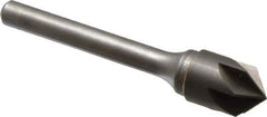 Keo - 1/2" Head Diam, 1/4" Shank Diam, 6 Flute 100° Solid Carbide Countersink - Bright Finish, 2-5/8" OAL, Single End - Industrial Tool & Supply