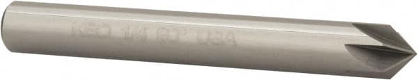 Keo - 1/4" Head Diam, 1/4" Shank Diam, 6 Flute 90° Solid Carbide Countersink - Industrial Tool & Supply