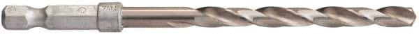 Hertel - 15/64" 135° High Speed Steel Jobber Drill - Bright Finish, Spiral Flute, 4-1/2" OAL - Industrial Tool & Supply