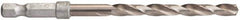 Hertel - 15/64" 135° High Speed Steel Jobber Drill - Bright Finish, Spiral Flute, 4-1/2" OAL - Industrial Tool & Supply