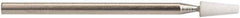 Tru-Maxx - 1/8" Head Diam x 1/4" Thickness, B96, Taper End, Aluminum Oxide Mounted Point - White, Very Fine Grade, 400 Grit, 87,000 RPM - Industrial Tool & Supply