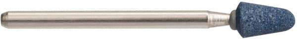 Tru-Maxx - 7/32" Head Diam x 3/8" Thickness, B44, Tree End, Aluminum Oxide Mounted Point - Blue-Gray, Fine Grade, 120 Grit, 68,400 RPM - Industrial Tool & Supply