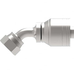 Eaton - Hydraulic Hose Fittings & Couplings Type: Female ORS Swivel, 45 Degree Elbow Hose Diameter: 1.438 (Inch) - Industrial Tool & Supply