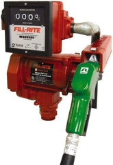 Tuthill - 23 GPM, 1" Hose Diam, AC High-Flow Tank Pump with Automatic Nozzle & 901 Meter - 1-1/4" Inlet, 1" Outlet, 115 Volts, 18' Hose Length, 1/3 hp - Industrial Tool & Supply