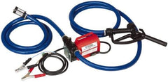 Tuthill - 10 GPM, 3/4" Hose Diam, Pump - 3/4" Inlet, 3/4" Outlet, 12 Volts, 8' Hose Length, 1/5 hp - Industrial Tool & Supply