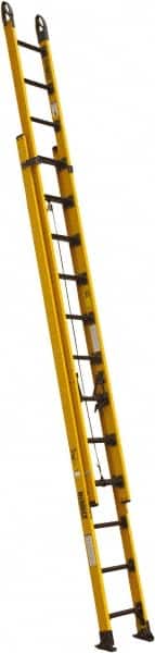 DeWALT - 20' High, Type IAA Rating, Fiberglass Extension Ladder - Industrial Tool & Supply