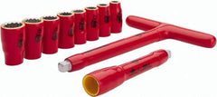 Wiha - 10 Piece 3/8" Drive Socket Set - 12 Points, 5/16" to 3/4" Range, Inch Measurement Standard - Industrial Tool & Supply
