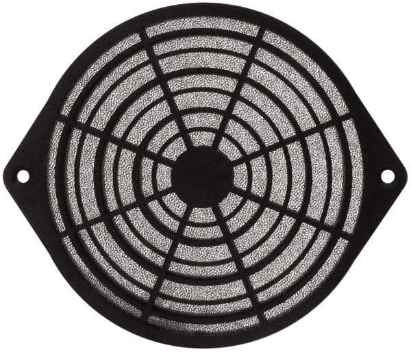 Made in USA - 162mm High x 162mm Wide x 7.9mm Deep, Tube Axial Fan Air Filter Assembly - 93% Capture Efficiency, Polyurethane Foam Media, 175°F Max, 45 Pores per Inch, Use with 162mm Round Tube Axial Fans - Industrial Tool & Supply