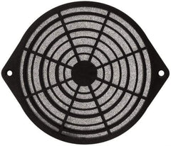 Made in USA - 162mm High x 162mm Wide x 7.9mm Deep, Tube Axial Fan Air Filter Assembly - 93% Capture Efficiency, Polyurethane Foam Media, 175°F Max, 45 Pores per Inch, Use with 162mm Round Tube Axial Fans - Industrial Tool & Supply