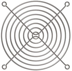 Value Collection - 120mm (4.72") Wire Chrome Fan Guard - For Square Cooling Fans - Industrial Tool & Supply