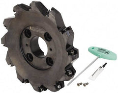 Kennametal - 10" Cut Diam, 2-1/2" Arbor Hole, 8mm Max Depth of Cut, 45° Indexable Chamfer & Angle Face Mill - 12 Inserts, HNPJ 1307... Insert, Right Hand Cut, 12 Flutes, Through Coolant, Series Dodeka Max - Industrial Tool & Supply