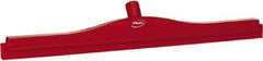 Vikan - 24" Rubber Blade Floor Squeegee - Double Edge, Red, Plastic Holder - Industrial Tool & Supply