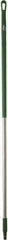 Vikan - 60 x 1-1/4" Stainless Steel Squeegee Handle - European Threaded Connection, Green - Industrial Tool & Supply