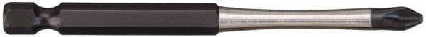 Milwaukee Tool - #2 Phillips Screwdriver Bit - 1/4" Hex Drive, 3-1/2" OAL - Industrial Tool & Supply