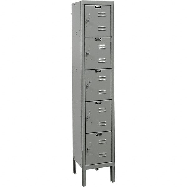 Hallowell - 5 Door, 5 Tier, Premium Box Lockers - Industrial Tool & Supply