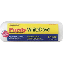 Purdy - 1/4" Nap, 7" Wide Paint Roller Cover - Smooth to Semi-Smooth Texture, Woven Dralon Fabric - Industrial Tool & Supply