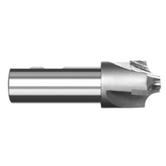 0.6250″ (5/8″) Radius × 0.6560″ (21/32″) Pilot Diameter Carbide Tipped 5° Flare Corner Rounding End Mill, 3 Flutes - Exact Industrial Supply