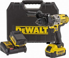 DeWALT - 20 Volt 1/2" Keyless Chuck Cordless Hammer Drill - 0 to 9,775, 0 to 22,950 & 0 to 34,000 BPM, 0 to 575, 0 to 1,350 & 0 to 2,000 RPM, Reversible, Mid-Handle - Industrial Tool & Supply