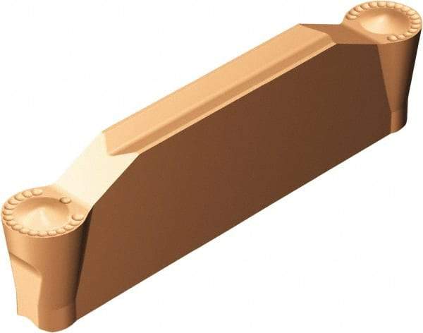 Sandvik Coromant - J2N123x2 RM 6mm Cutting Width Carbide Grooving Insert - 22.2mm Max Depth of Cut, Neutral, 3mm Corner Radius, TiAlN Finish - Industrial Tool & Supply