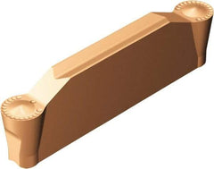 Sandvik Coromant - J2N123x2 RM 6mm Cutting Width Carbide Grooving Insert - 22.2mm Max Depth of Cut, Neutral, 3mm Corner Radius, TiAlN Finish - Industrial Tool & Supply