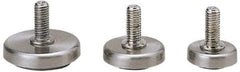 Sugatsune - 3/8-16 Bolt Thread, 36mm High Leveling Guide Stud Mount Leveling Pad & Mount - 440 Max Lb Capacity, 1-17/64" Base Diam - Industrial Tool & Supply